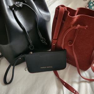 Two Mansur Gavriel Bags & wallet.